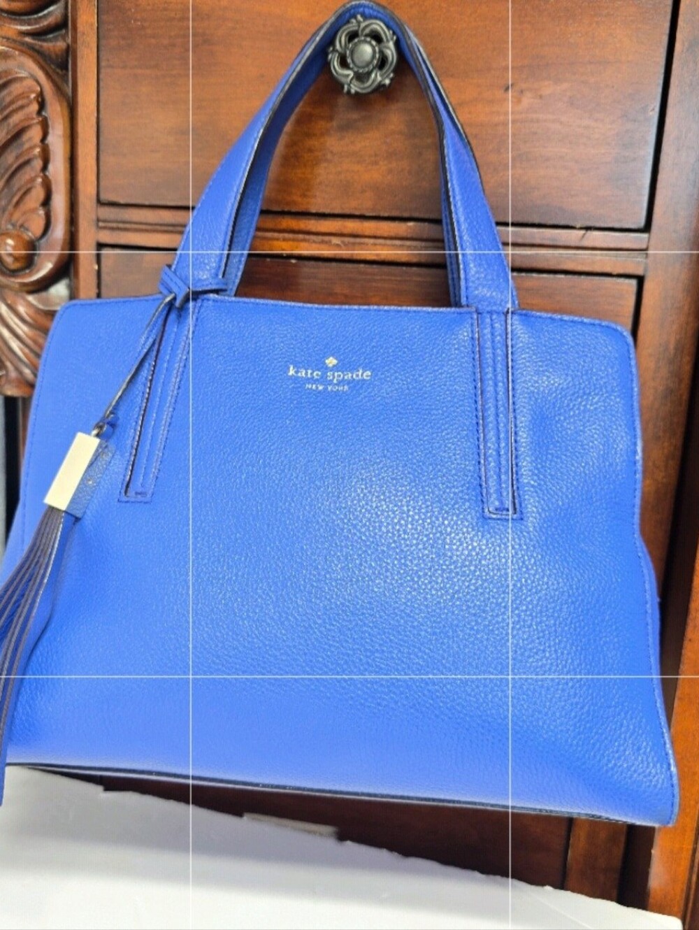 Kate Spade Grey Street Dominique Pebbled Leather Satchel With Tassel Bag